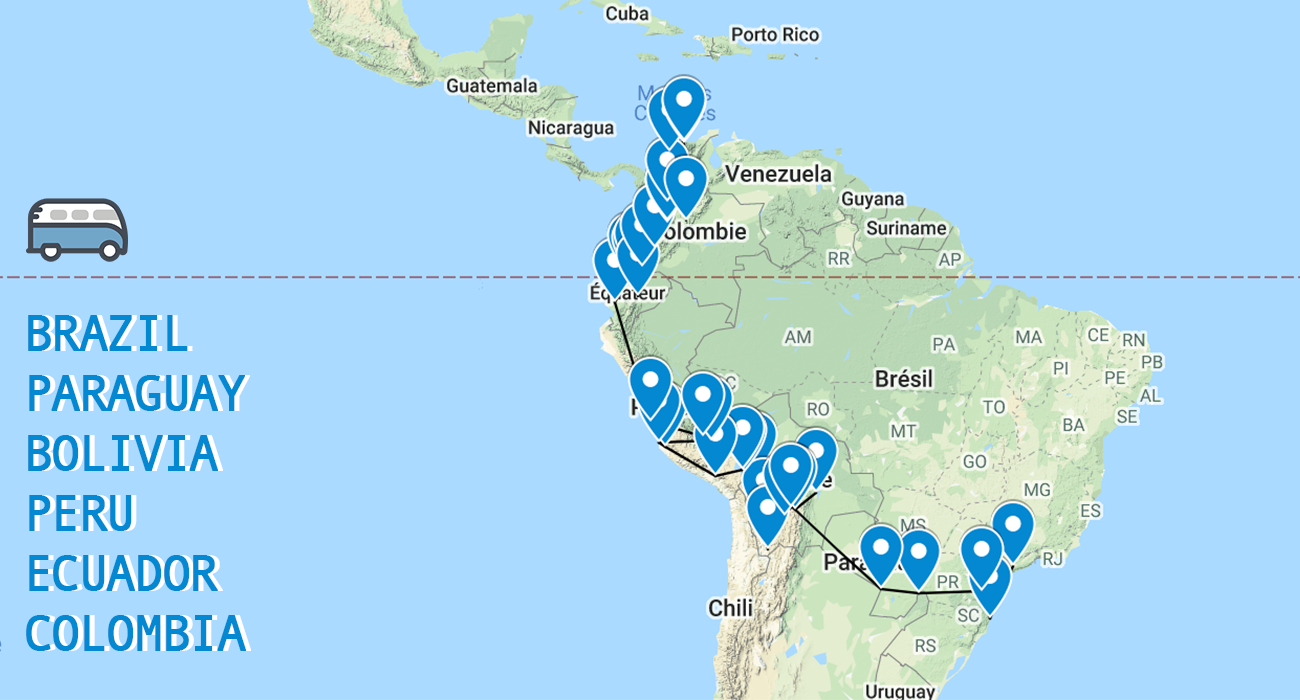Mon voyage en road trip en Amérique du sud (itinéraire et carte)📍🗺