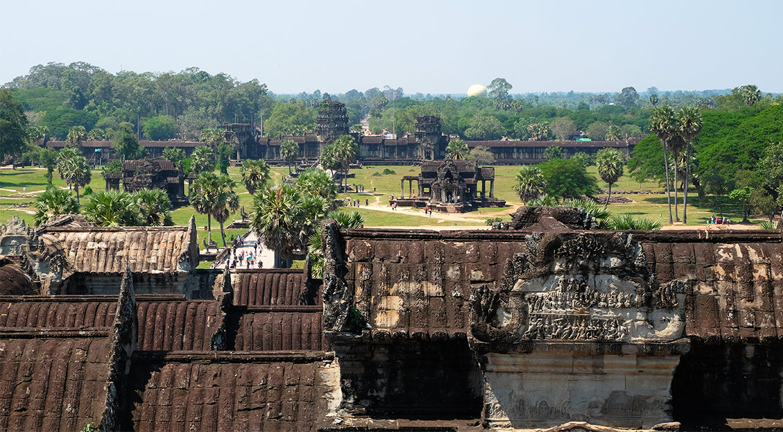 Photo du site d'Angkor vue de haut