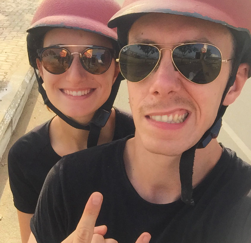 photo de nous deux en scooter