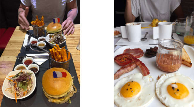photo de burgers et english breakfast