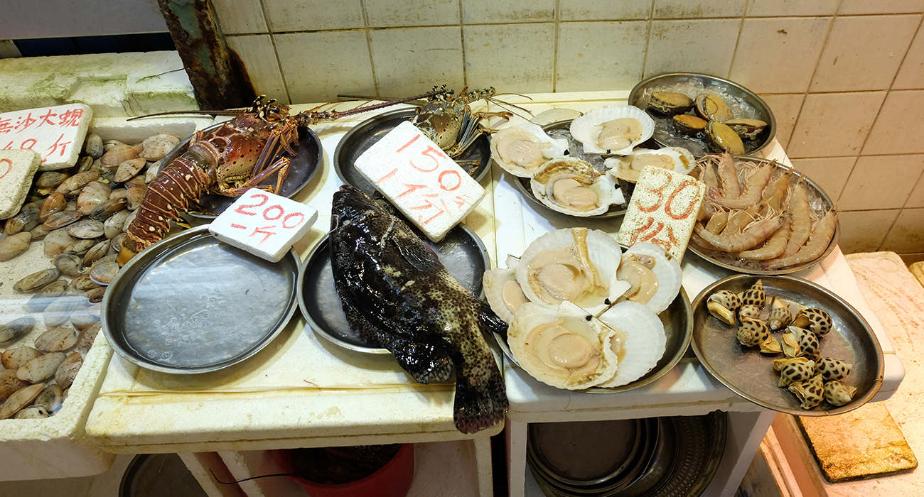 Photo des marchés de fruits de mer 