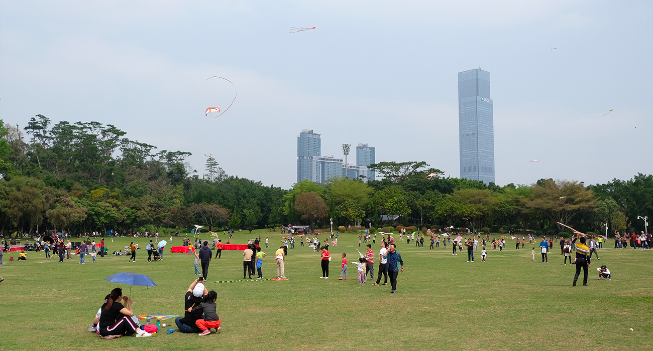 Rassemblement de cerfs-volants au Lianhuashan Park