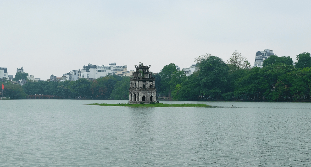 Photo du monument emblématique de Hanoi : tour de la tortue