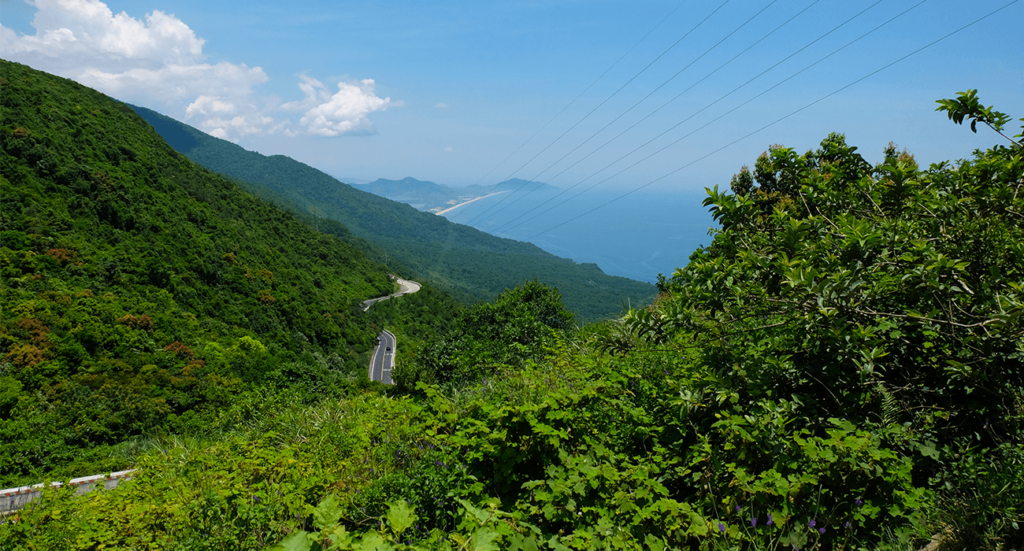 Photo d'un point de vue sur la route entre Hue et Hoi An 